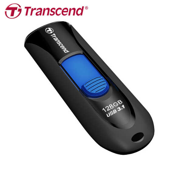 Transcend 創見 JetFlash 790 USB3.0 伸縮接頭 隨身碟 黑色 128GB