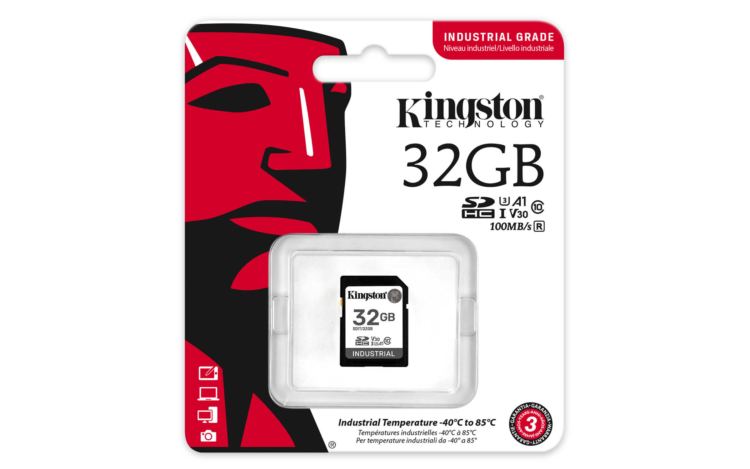 Kingston Industrial 工業級 SD 記憶卡 32G 高耐用 A1 U3 V30 大卡