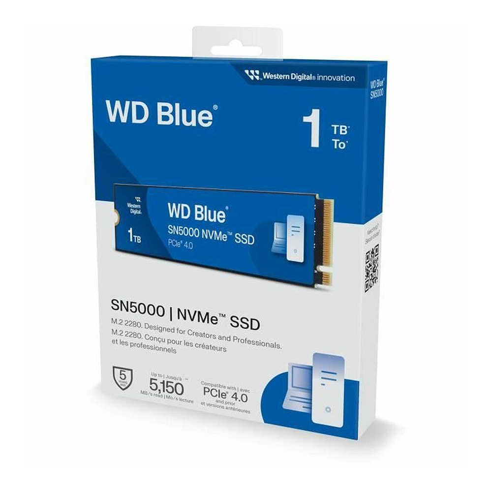 威騰 WD Blue 藍標 SN5000 NVMe SSD 1TB PCle M.2 2280 固態硬碟