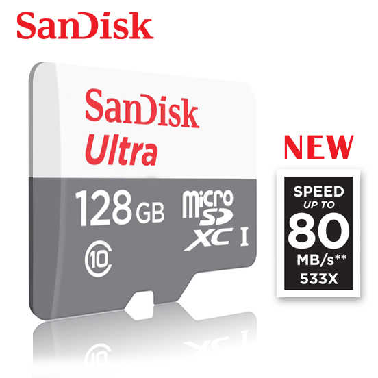 SANDISK NEW 128G ULTRA microSD UHS-I 80MB /s 記憶卡