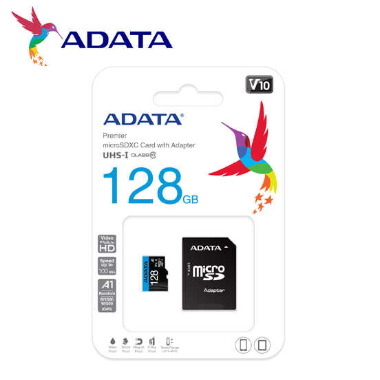 ADATA 威剛 Premier 128G microSDXC UHS-I A1 C10 記憶卡 公司貨 附轉卡