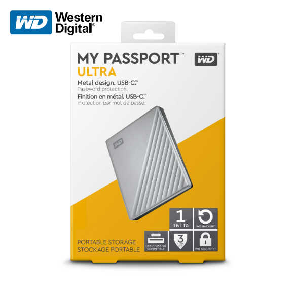 威騰 WD My Passport Ultra 2.5吋行動硬碟 銀色 1TB