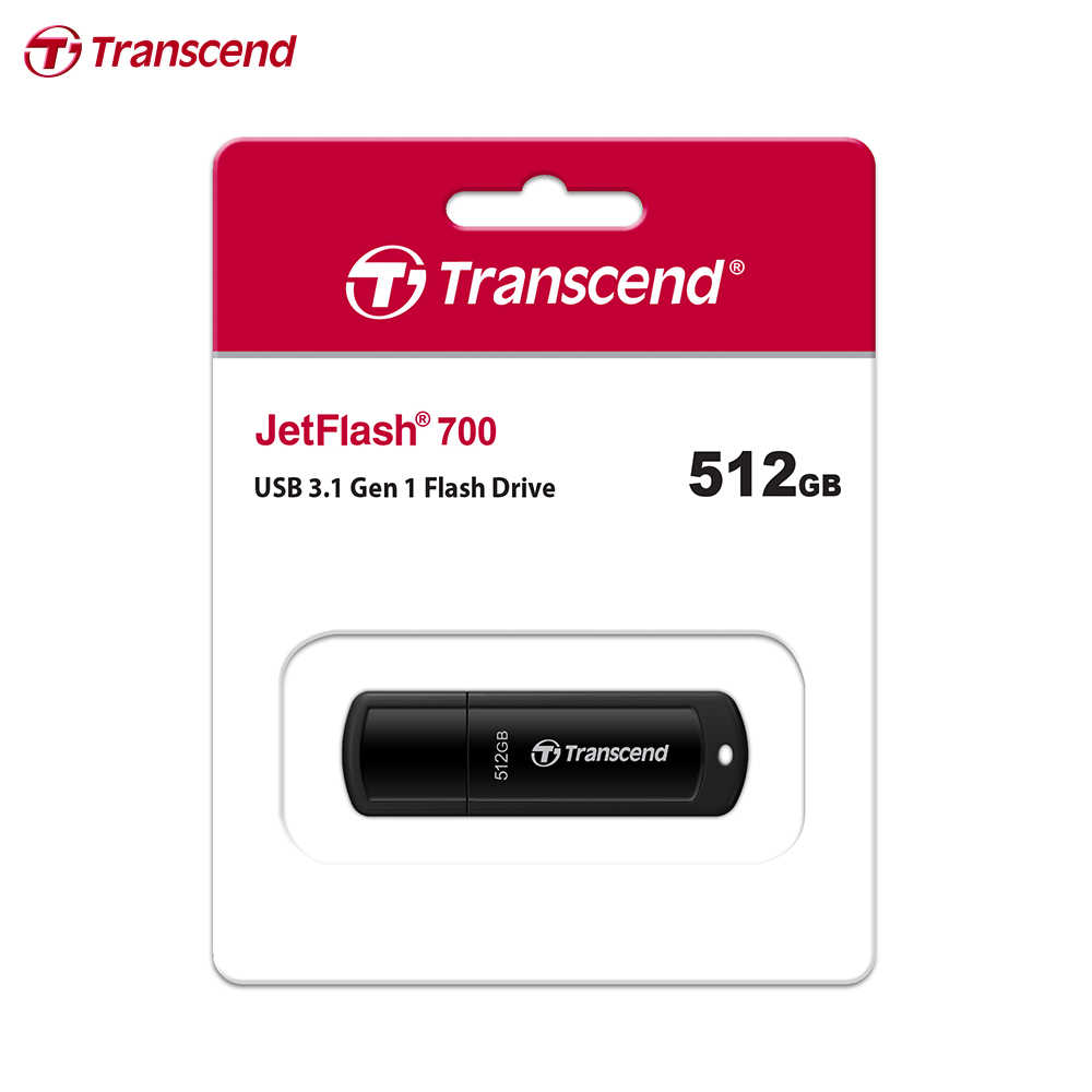 Transcend 創見 JetFlash 700 USB3.0 黑色高速隨身碟 512GB