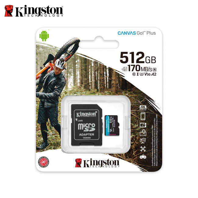 【新品上市】金士頓 Kingston Canvas Go! PLUS microSD 高速記憶卡 512G