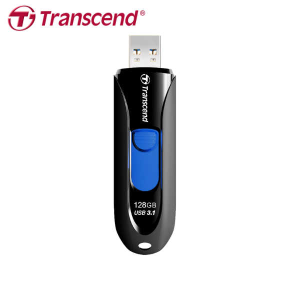 Transcend 創見 JetFlash 790 USB3.0 伸縮接頭 隨身碟 黑色 128GB