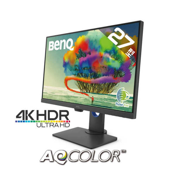 BenQ 27吋 專業螢幕 PD2700U 4K HDR 獨家色彩調校技術 專業設計繪圖螢幕