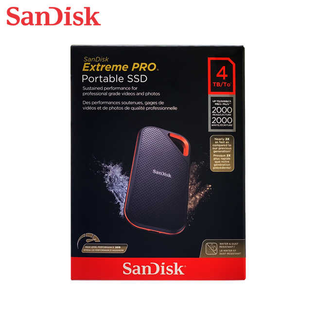 SanDisk 4TB Extreme Pro V2 高速 可攜式 行動固態硬碟 SSD E81