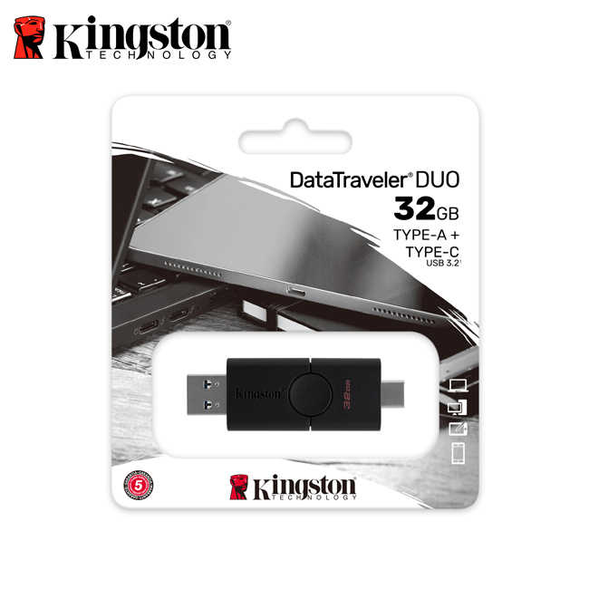 Kingston 金士頓 32GB DataTraveler Duo USB-A / USB-C 隨身碟 OTG