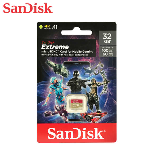 SanDisk Extreme A2 行動裝置電玩記憶卡 安卓適用 microSD 32G