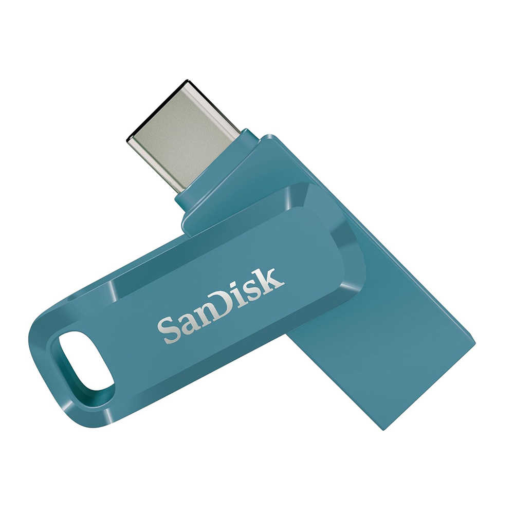 SanDisk OTG TYPE-C 64GB 旋轉隨身碟 DDC3 最高150mb/s 海灣藍