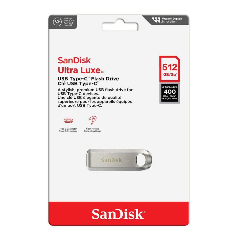 SanDisk Ultra Luxe CZ75 512G USB Type-C 隨身碟 高速400MB