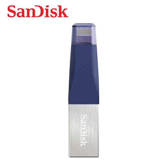 SANDISK 64G iXpand mini OTG 隨身碟 iPhone / iPad 適用 儲存裝置 藍色款