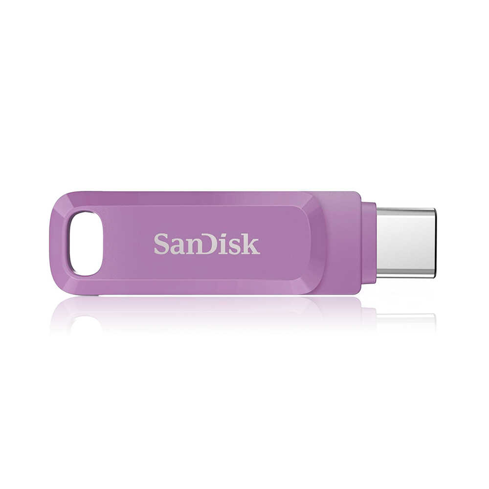 速度升級 SanDisk OTG TYPE-C 128G 旋轉隨身碟 薰衣草紫 高速400MB/s