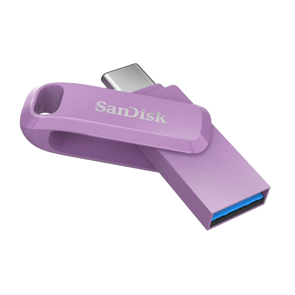 速度升級 SanDisk OTG TYPE-C 128G 旋轉隨身碟 薰衣草紫 高速400MB/s