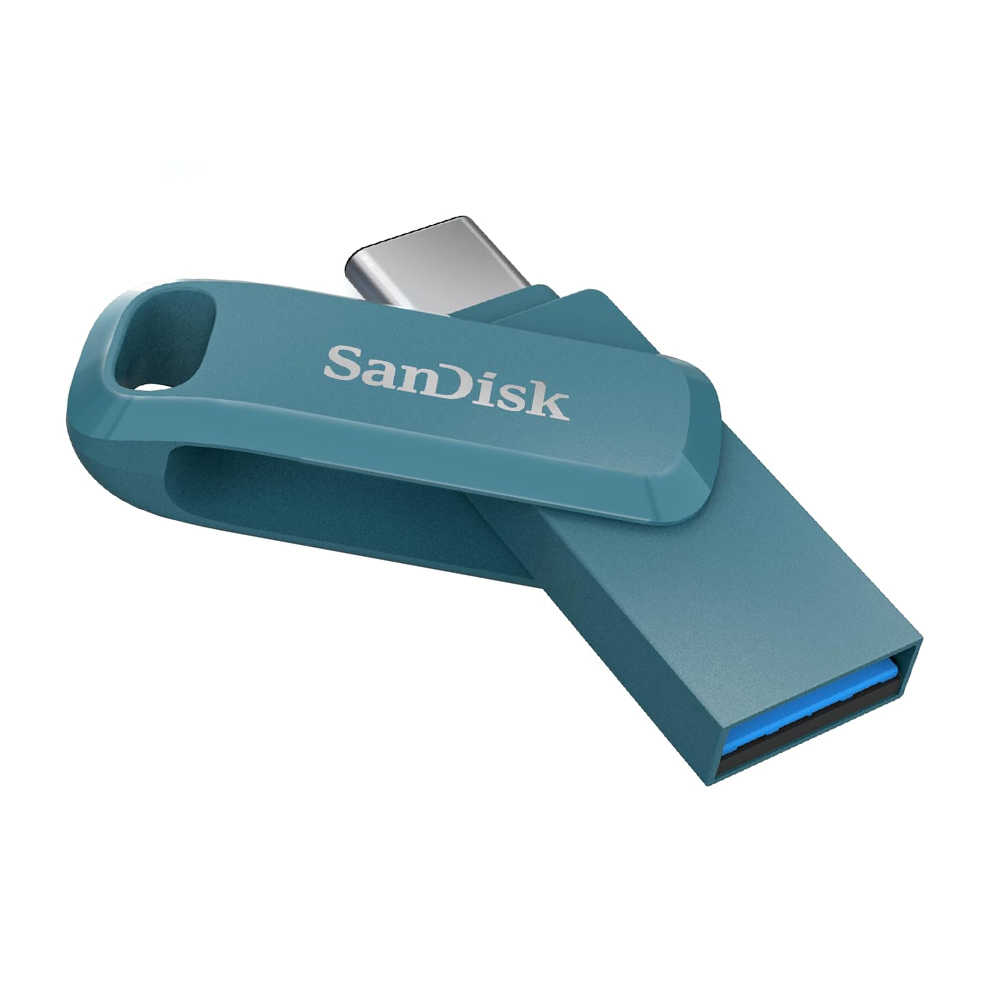 SanDisk OTG TYPE-C 64GB 旋轉隨身碟 DDC3 最高150mb/s 海灣藍