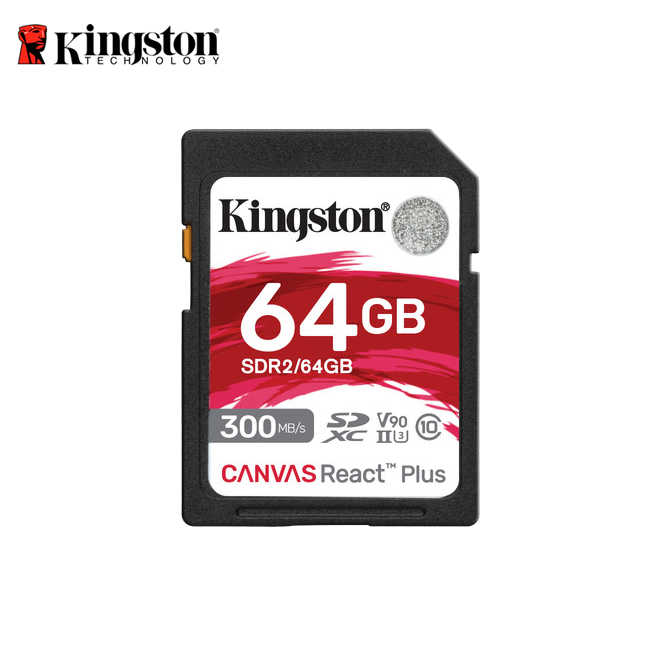 金士頓 Kingston Canvas React Plus SDXC UHS-II U3 記憶卡 64G