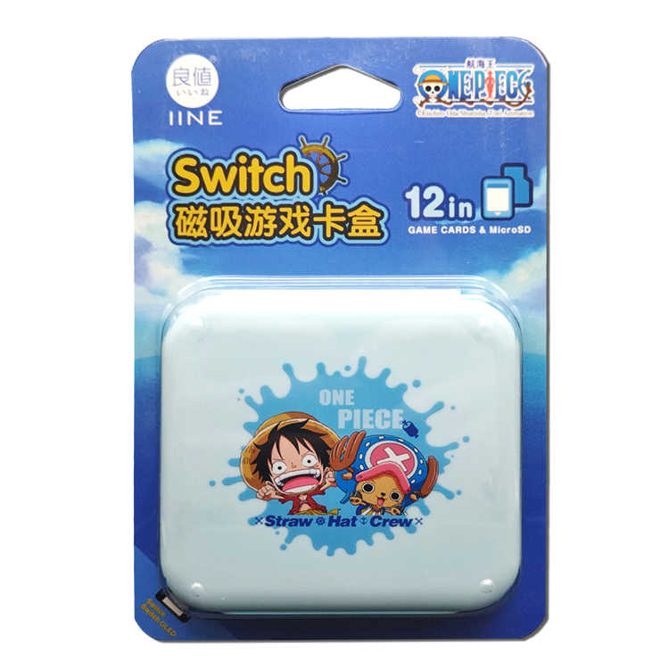 IINE 良值 海賊王系列 磁吸卡盒 NS Switch 遊戲片收納盒 可收納12片 航海王 魯夫 喬巴