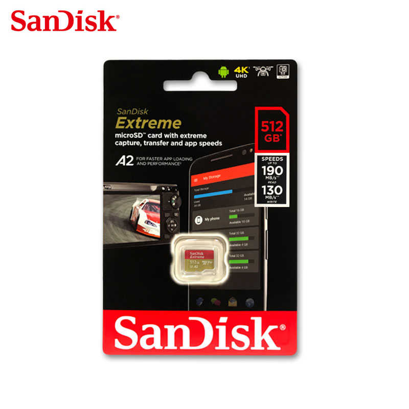 SanDisk 512G Extreme A2 V30 U3 microSDXC UHS-I 傳輸速度190MB 記憶卡