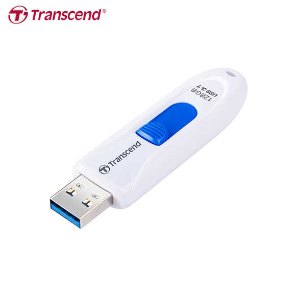 Transcend 創見 JetFlash 790 USB3.0 伸縮接頭 隨身碟 白色 128GB