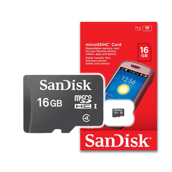 SANDISK 16G Class 4 C4 micro SD 記憶卡 手機擴充