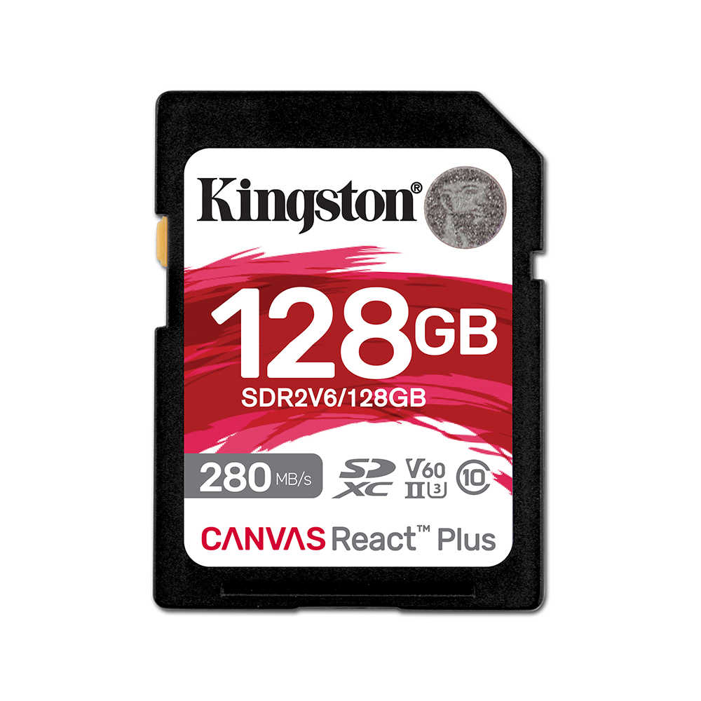 金士頓 Canvas React Plus 128GB SDXC UHS-II V60 U3 記憶卡