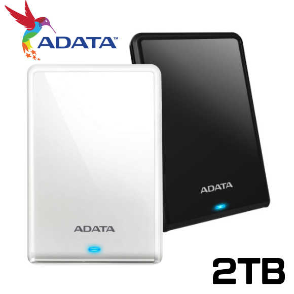 ADATA威剛 HV620S 2TB USB3.0 2.5吋 輕巧防刮 行動硬碟 黑色/白色