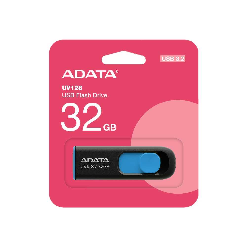 ADATA 威剛 UV128 USB3.1 伸縮接頭 高速隨身碟 32GB 藍色