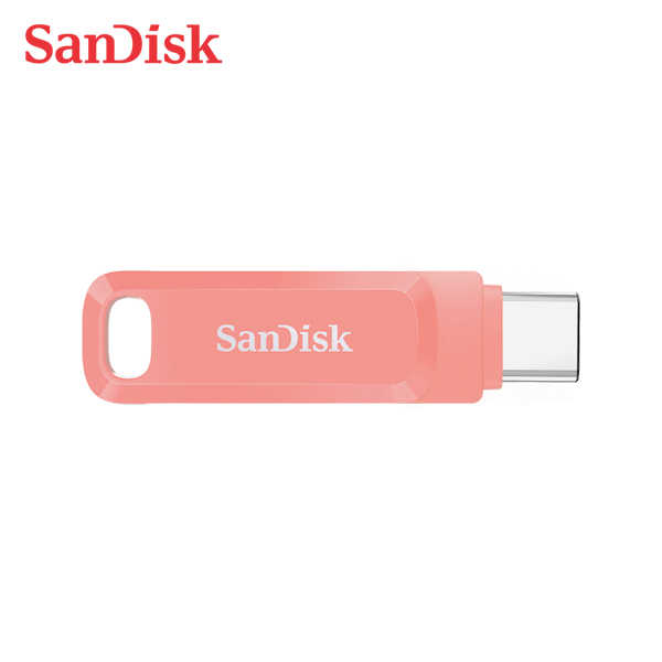 SanDisk Ultra GO 蜜桃橘 TYPE-C USB 3.1 高速雙用 OTG 旋轉隨身碟 手機適用 512G