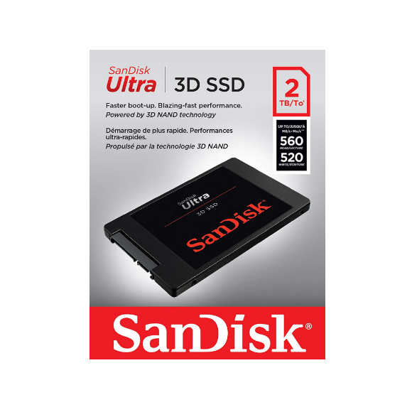 SanDisk Ultra 3D SSD 2.5吋 SATAIII 固態硬碟 2TB