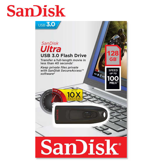 SANDISK 128G Ultra CZ48 USB 3.0 隨身碟 高速 100MB/s