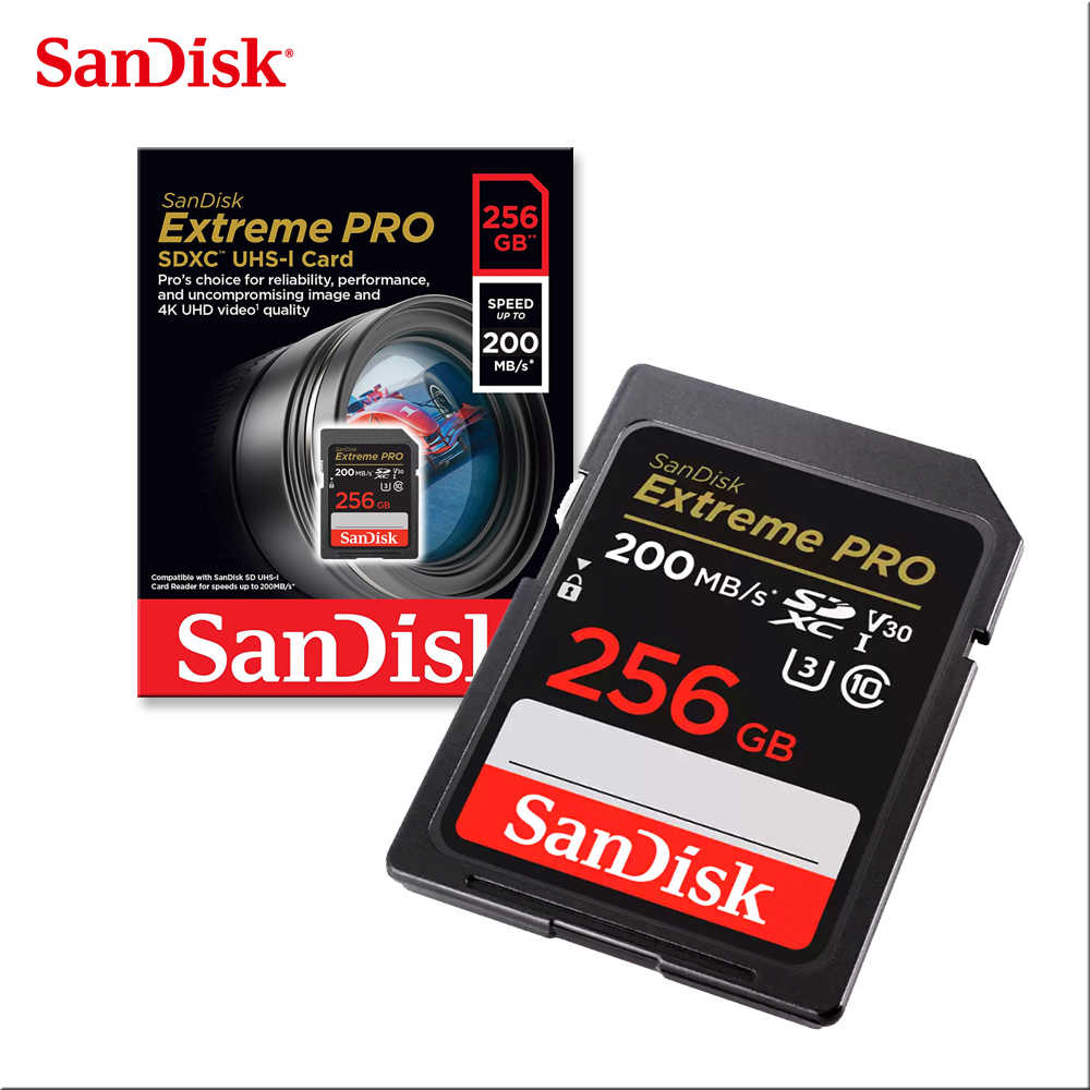 SANDISK 256G V30 Extreme PRO SDXC UHS-I U3 200MB專業攝影錄影師高速記憶卡