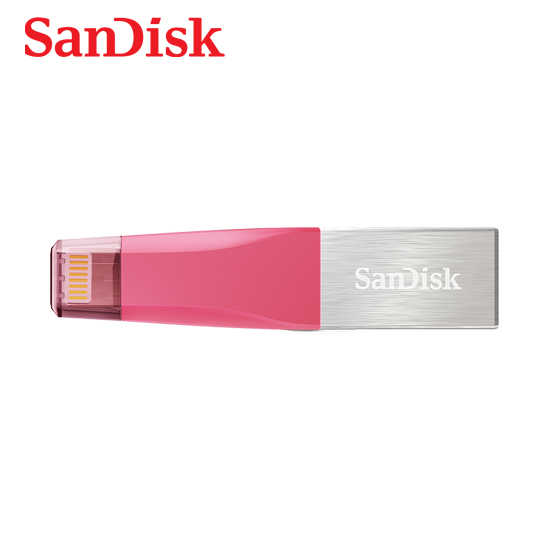 SANDISK iXpand mini OTG 隨身碟 iPhone/iPad 適用 Lightning 粉 256GB