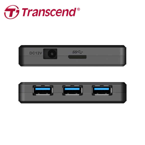 創見 Transcend 極速 USB 3.0 4埠 HUB 集線器 TS HUB3K 附變壓器