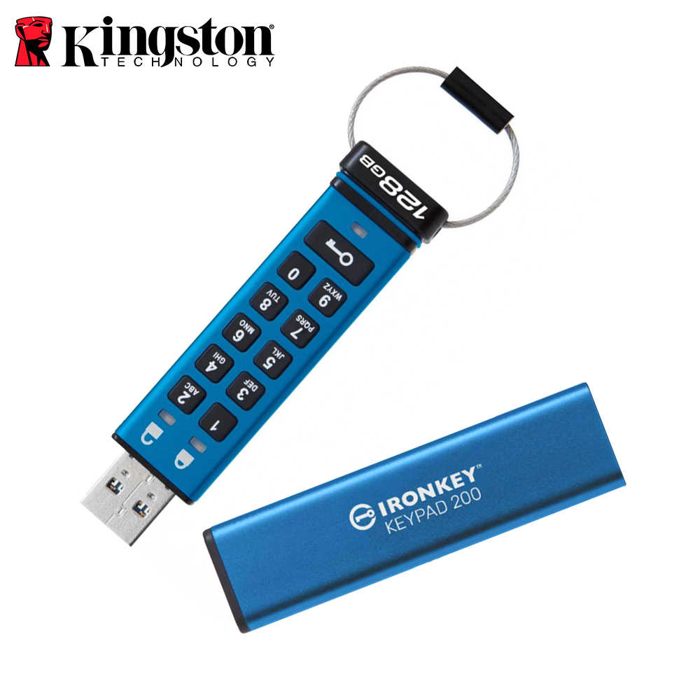 Kingston 金士頓 IronKey Keypad 200 數字鍵盤 密碼加密隨身碟 公司貨 USB3.2 128G