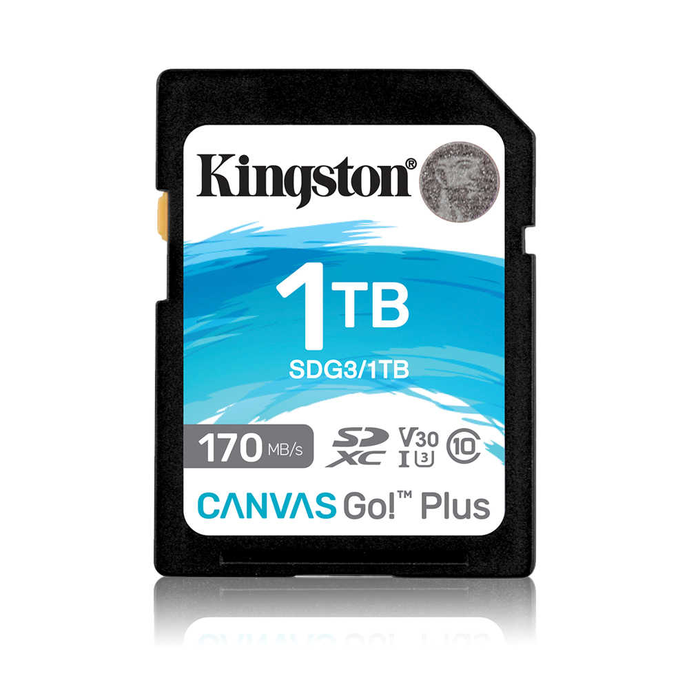 金士頓【1TB】Kingston Canvas Go!Plus SDXC 相機記憶卡 V30 170MB/s 支援4K