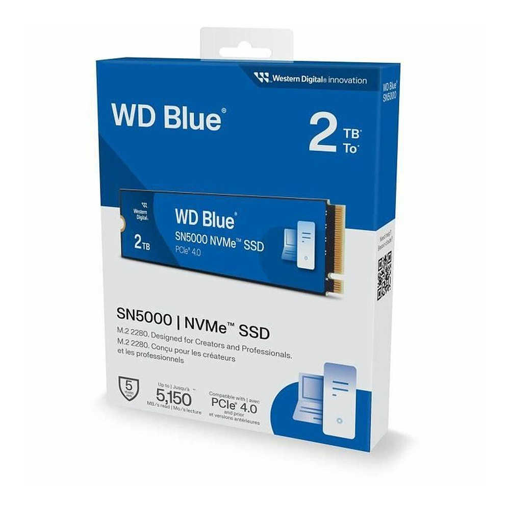 威騰 WD Blue 藍標 SN5000 NVMe SSD 2TB PCle M.2 2280 固態硬碟