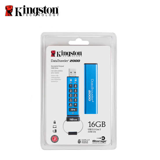 Kingston 金士頓 保固公司貨 USB3.0 DataTraveler 2000 數字鍵 加密及解鎖隨身碟 16G