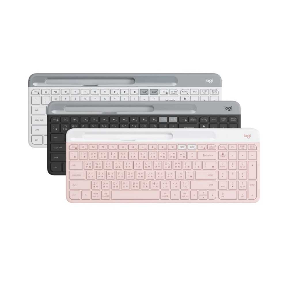 Logitech 羅技 K580 超薄 跨平台無線藍牙鍵盤 粉/黑/白