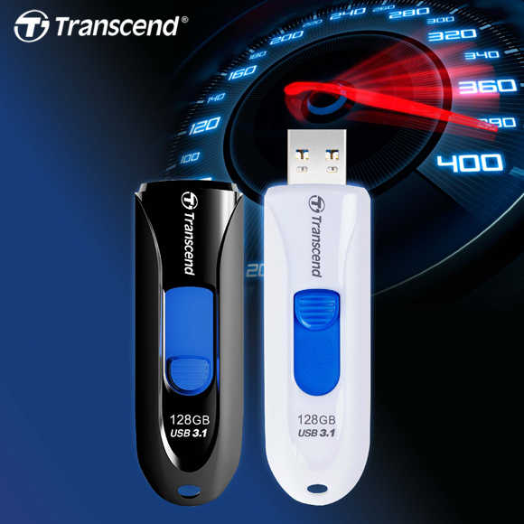 Transcend 創見 JetFlash 790 USB3.0 伸縮接頭 隨身碟 白色 128GB