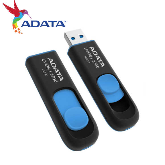 ADATA 威剛 UV128 USB3.1 伸縮接頭 高速隨身碟 32GB 藍色