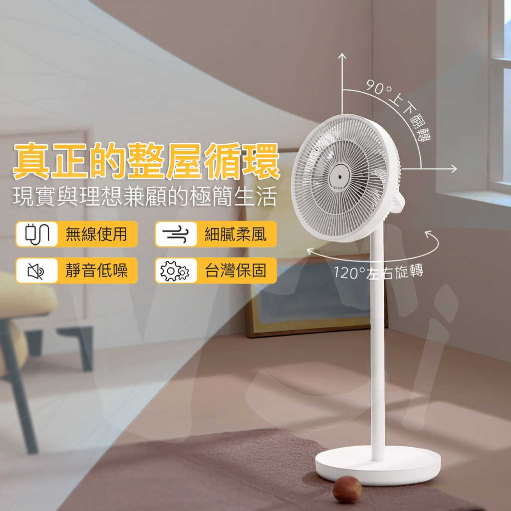 EDON 愛登 E909 循環立扇 風扇 電風扇 靜音 可充電 折疊收納 磁吸遙控 桌扇 立扇 暖氣 冷氣