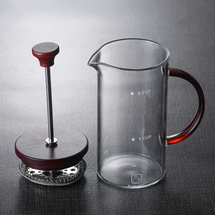 【400ML賣場】法壓壺咖啡壺泡茶壺奶泡壺打奶器奶泡器 紅木上蓋更具質感
