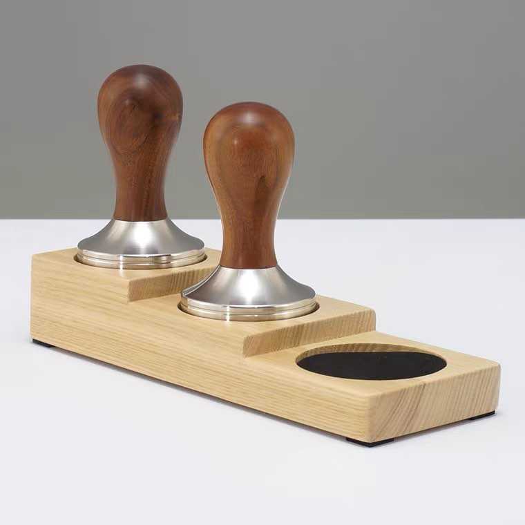 小款壓粉器 實木咖啡 壓粉器收納座 壓粉座 粉錘座