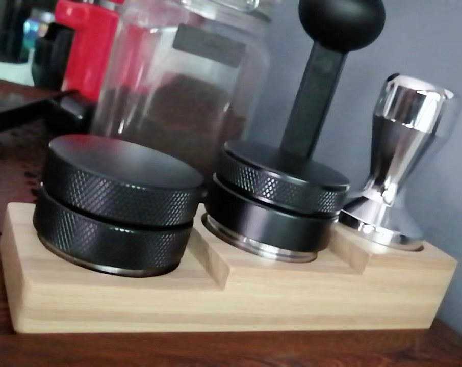 小款壓粉器 實木咖啡 壓粉器收納座 壓粉座 粉錘座