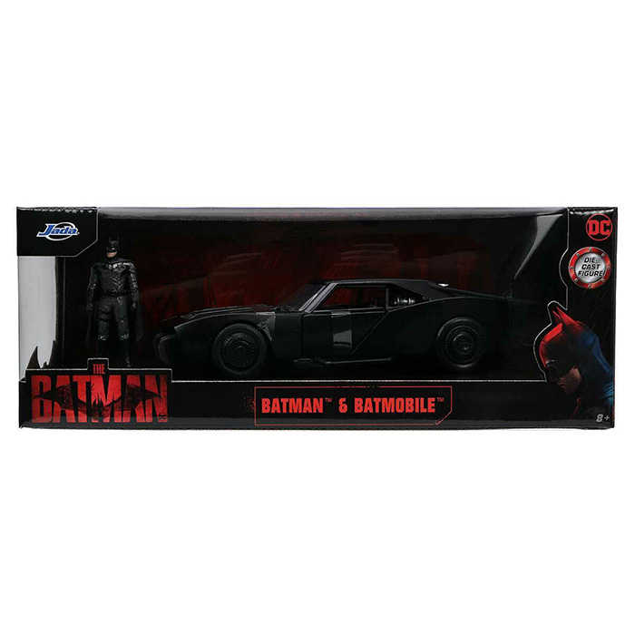 JADA合金車系列 1:24 BATMAN 2022 蝙蝠車 + 蝙蝠俠公仔  【鯊玩具】