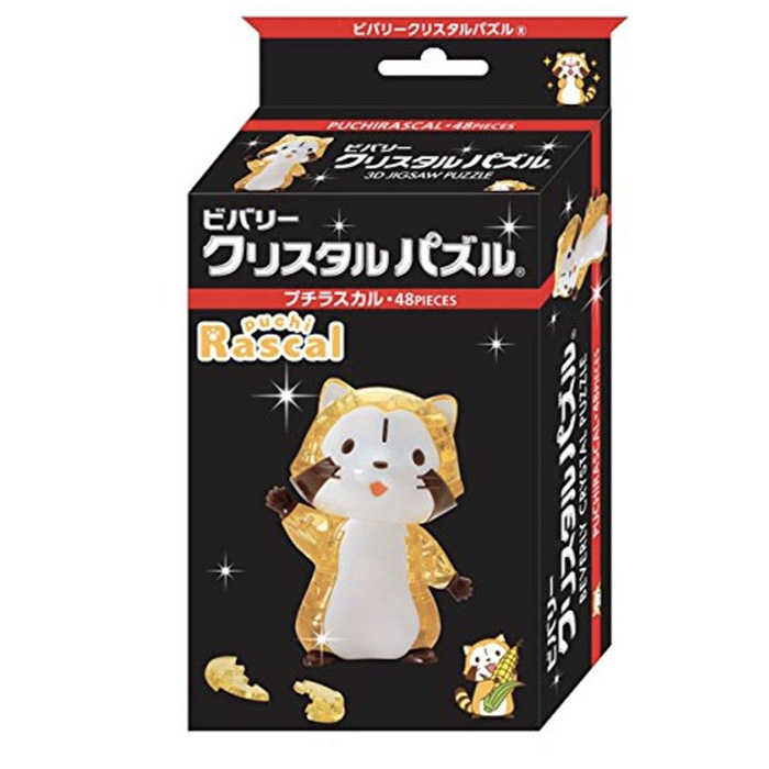 BEVERLY 透明立體拼圖 小浣熊 拉斯卡爾 48片 【鯊玩具Toy Shark】