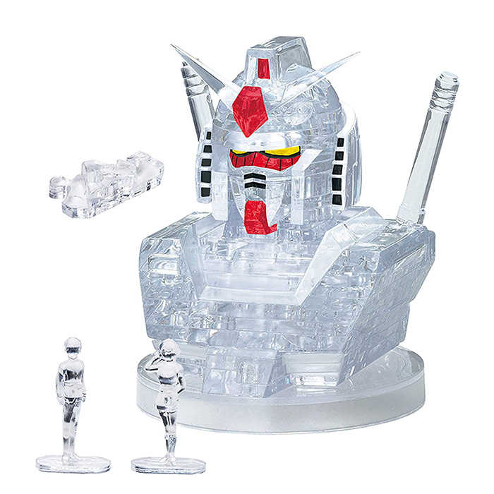 BEVERLY 透明立體拼圖 鋼彈 RX-78-2 頭像 透明 55片 【鯊玩具Toy Shark】