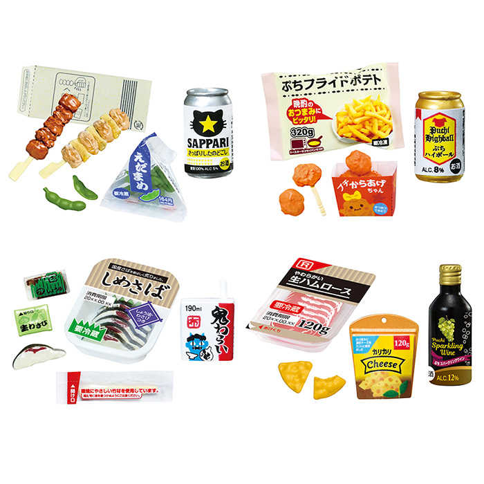 Re-ment 盒玩 迷你樣品系列 Light 便利商店的晚酌 中盒8入 【鯊玩具】