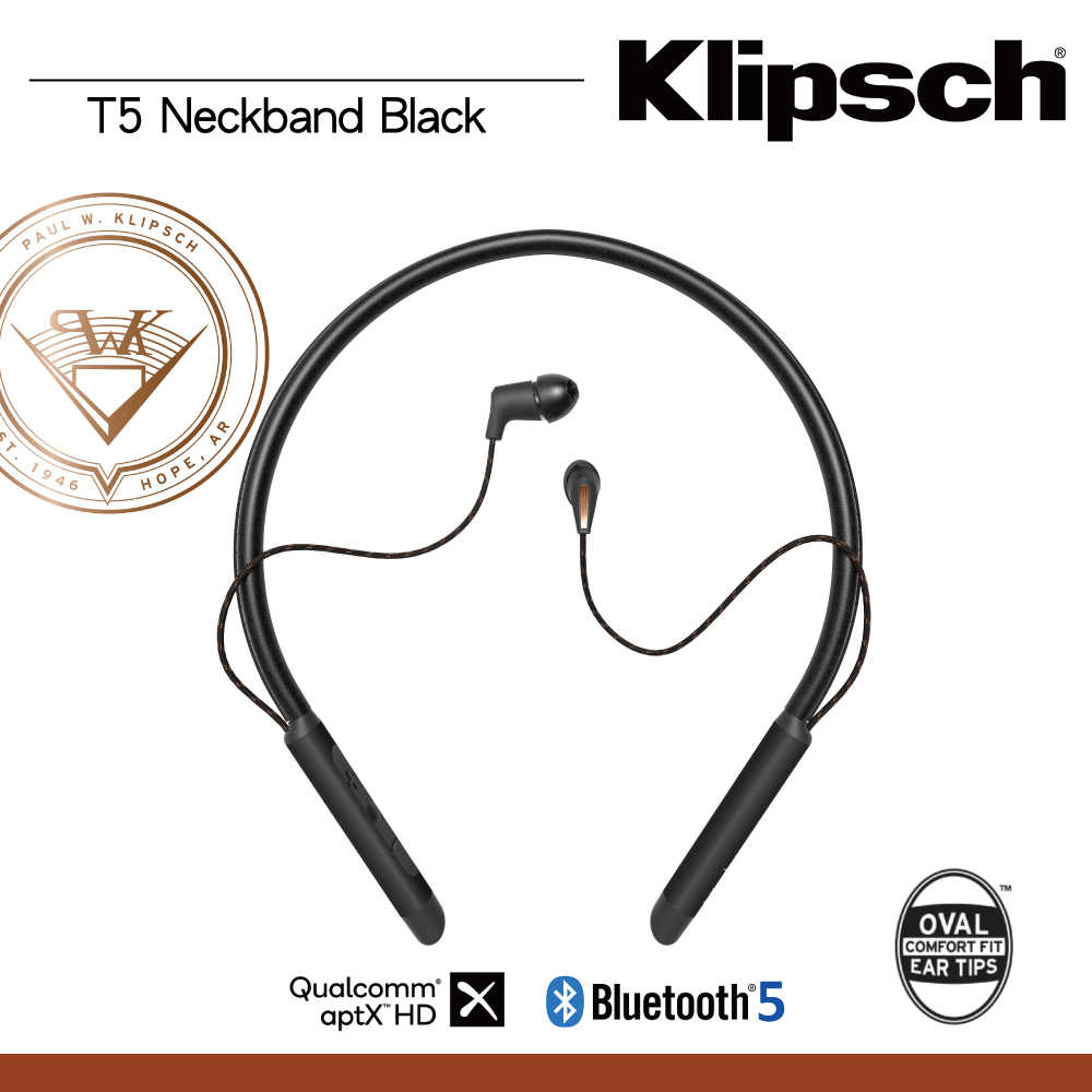 Klipsch T5 Neckband 真皮頸掛藍牙耳機