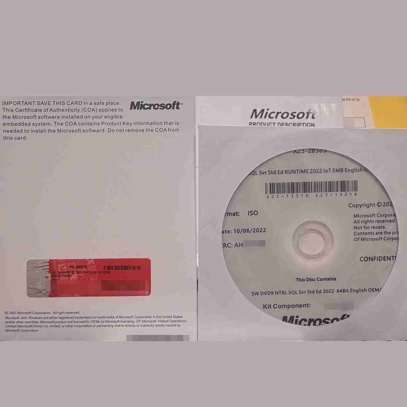 SQL Server 2022 Standard Edition 標準版 English Version